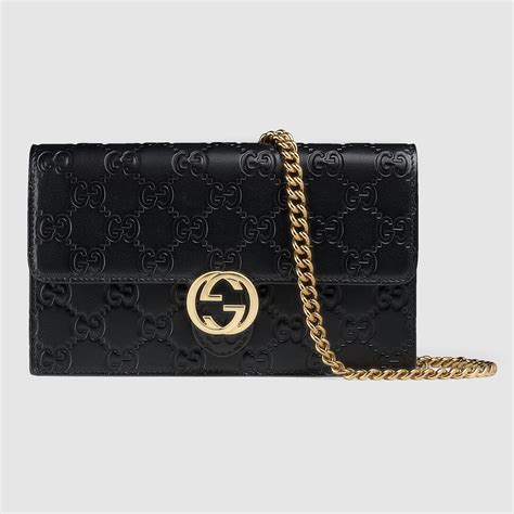 gucci black chain wallet|gucci signature wallet on chain.